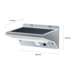 Solar wandlamp Stuttgart met 21 leds en bewegingsmelder RVS, Zonne-energie, Verzenden, Minder dan 50 watt, Wandlamp