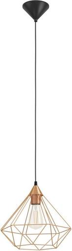 EGLO Tarbes Hanglamp - E27 - Ø 32,5 cm - Zwart/Koper, Verzenden, Nieuw