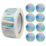 500 Stickers Op Rol - 2.5cm - Cirkel Holografisch -, Verzenden, Nieuw