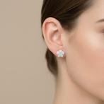 Oorbellen - 18 karaat Witgoud - 0.82ct. tw. Diamant, Nieuw