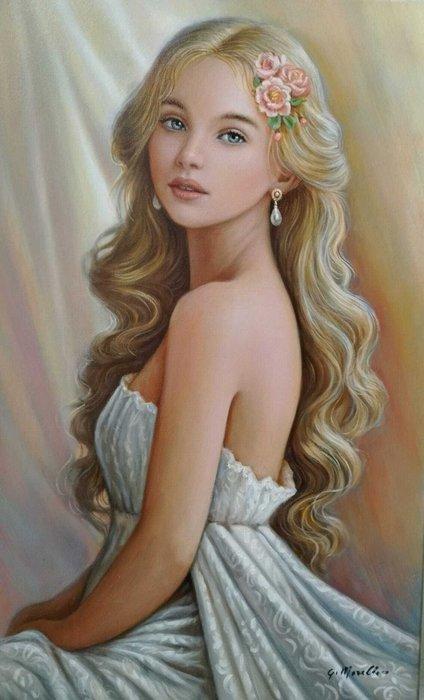 G. Morello (XX-XXI) - Beltà, Antiek en Kunst, Kunst | Schilderijen | Klassiek