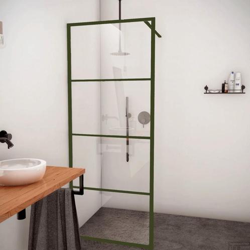 BWS Douchewand Frame 8mm | NANO coating | Mat Groen Raster |, Doe-het-zelf en Verbouw, Sanitair, Douche, Nieuw, Ophalen of Verzenden