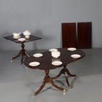 Triple Pedestal D-end table 12 personen in doorleefde kleur, Antiek en Kunst, Ophalen of Verzenden