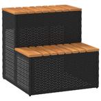 vidaXL Hottub-opstap 50x50x50,5cm poly rattan&massief, Verzenden, Nieuw