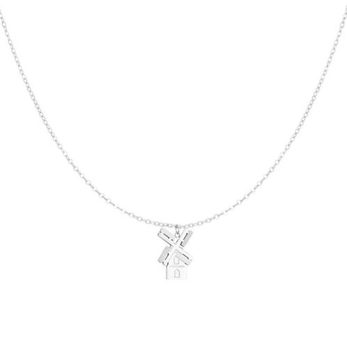 Ketting windmolen - Uniek en super leuk!, Sieraden, Tassen en Uiterlijk, Kettingen, Met hanger, Verstelbaar, Zilver, Nieuw, Overige materialen