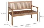 Gele Houten Tuinbank 2-Zits - Geniet van je Buitenruimte!, Tuin en Terras, Tuinbanken, Verzenden, Nieuw