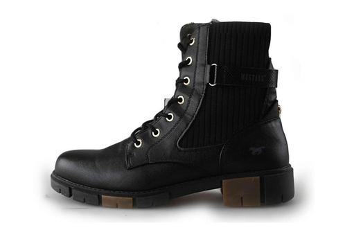 Mustang Veterboots in maat 41 Zwart | 10% extra korting, Kleding | Dames, Schoenen, Zwart, Zo goed als nieuw, Overige typen, Verzenden