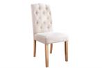 Elegante stoel CASTLE beige met Chesterfield-quilt in, Huis en Inrichting, Nieuw, Ophalen of Verzenden