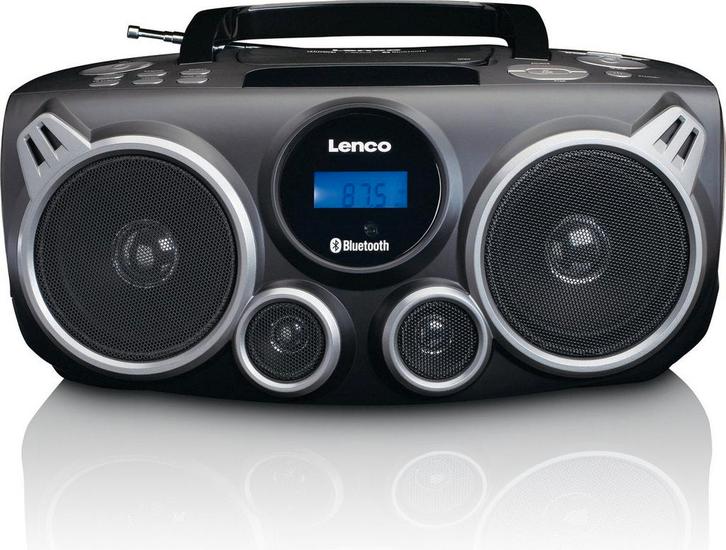Draagbare radio - Boombox - CD Speler - Zwart - Lenco - SCD-, Audio, Tv en Foto, Luidsprekers, Zo goed als nieuw, Verzenden