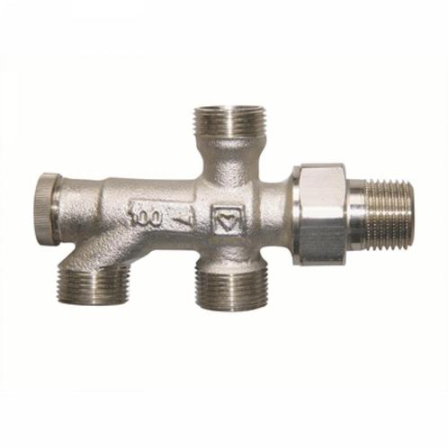 Herz 1000 radiator zij onderblok 2 pijps afsluitbaar 1/2 x, Doe-het-zelf en Verbouw, Sanitair, Ophalen of Verzenden
