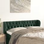 vidaXL Hoofdbord met randen 163x23x78/88 cm fluweel, Huis en Inrichting, Verzenden, Nieuw, Groen, Stof