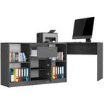 Hoekbureau antraciet links en rechts Antraciet (Kantoor), Verzenden, Nieuw, Bureau