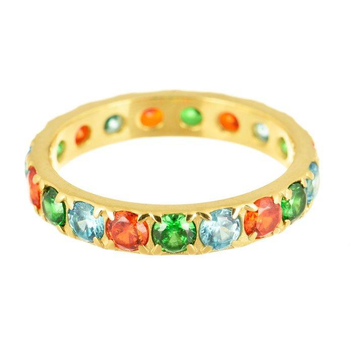 Eeuwigheidsring - 18 karaat Geel goud Synthetische edelsteen, Sieraden, Tassen en Uiterlijk, Antieke sieraden