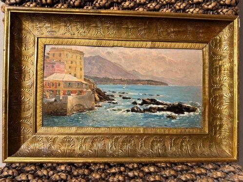 Edoardo Monteforte (1849 - 1933) - Boccadasse (Genova), Antiek en Kunst, Kunst | Schilderijen | Klassiek