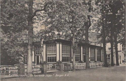 BERGEN N. H. - Cafe Restaurant de Rustende Jager, Verzamelen, Ansichtkaarten | Nederland, Verzenden