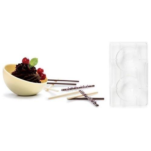Chocolade Holvorm Halve Bol (2x) Ø75 mm, Hobby en Vrije tijd, Taarten en Cupcakes maken, Nieuw, Verzenden