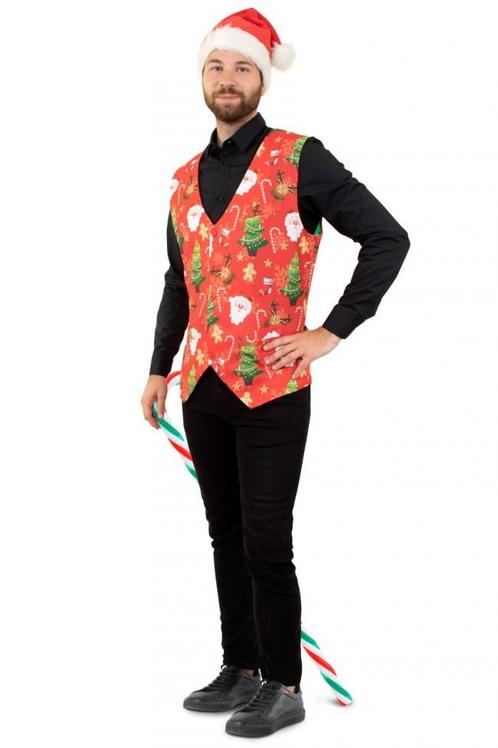 Kerst Gilet Santa Kerstboom Heren Rood, Kleding | Heren, Carnavalskleding en Feestkleding, Nieuw, Ophalen of Verzenden