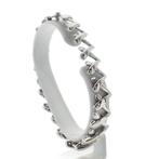 Witgouden fantasie schakel armband | 20 cm (gouden armband), Ophalen of Verzenden, Gebruikt, Overige kleuren, Goud