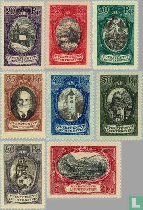 Liechtenstein - Gebouwen - 1921, Postzegels en Munten, Postzegels | Europa | Overig, Verzenden