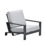 Garden Impressions Coba verstelbare loungestoel donker grijs, Verzenden, Nieuw