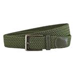 Landley Elastische Gevlochten Stretch Riem Groen - 105, Verzenden, Nieuw