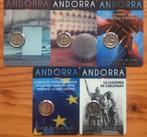 Andorra. 2 Euro 2015/2022 (5 coincards)  (Zonder, Postzegels en Munten