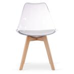 Mark design eetkamerstoel - set van 4 - transparante zitting, Huis en Inrichting, Stoelen, Ophalen of Verzenden, Nieuw