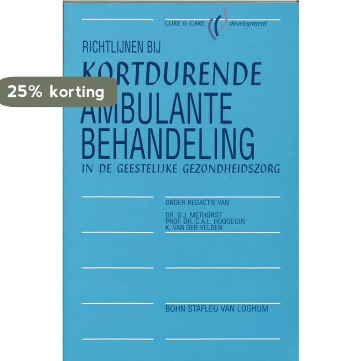 Richtlijnen bij kortdurende ambulante behandeling in de, Boeken, Psychologie, Gelezen, Verzenden