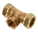 BONFIX Knel messing T-stuk 18 x 3/4 bi.dr. x 18 mm, Doe-het-zelf en Verbouw, Buizen en Afvoer, Ophalen of Verzenden, Nieuw