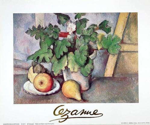 Paul Cézanne (1839-1906) - Flowers and Pears - Artprint - 24, Antiek en Kunst, Kunst | Tekeningen en Foto's