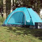 vidaXL Tent 5-persoons snelontgrendeling blauw, Caravans en Kamperen, Verzenden, Nieuw, Tot en met 2