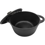 Kinghoff KH-1476 gietijzeren braadpan/kookpan Ø24cm 4L zwart, Huis en Inrichting, Ophalen of Verzenden, Nieuw