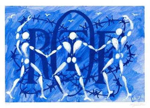 Jerome Mesnager (1961) - La ronde des cœurs, Antiek en Kunst, Kunst | Schilderijen | Modern