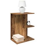 vidaXL Nachtkastjes 2 st 46,5x29x61 cm bewerkt hout oud, Verzenden, Nieuw, Hout