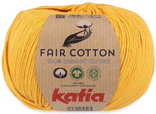 Katia Fair Cotton - 20 geel - Biologisch Katoengaren, Hobby en Vrije tijd, Breien en Haken, Ophalen of Verzenden