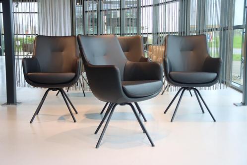 4 x eetkamerstoel Gealux Miami / Seattle / draai / leer, Huis en Inrichting, Stoelen, Vier, Zwart, Nieuw, Leer, Ophalen of Verzenden