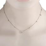 Gucci - Ketting met hanger - 18 karaat Witgoud, Double G 18K
