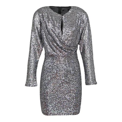 Ibana • zilveren pailletten jurk Felicity • 34, Kleding | Dames, Jurken, Nieuw, Maat 34 (XS) of kleiner, Verzenden