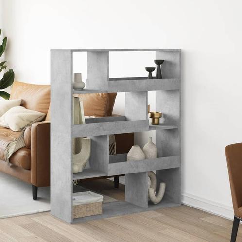 vidaXL kamerscherm 100x33x125,5 cm bewerkt hout betongrijs, Huis en Inrichting, Kasten | Boekenkasten, Nieuw, Overige houtsoorten