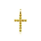 Kruishanger - 18 karaat Geel goud - 0.78ct. tw. Geel Diamant, Sieraden, Tassen en Uiterlijk