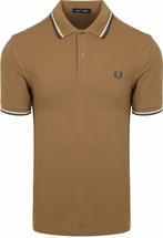 Fred Perry Polo Twin Tipped M3600 Bruin Z60 maat L Heren, Kleding | Heren, Polo's, Maat 52/54 (L), Bruin, Verzenden, Nieuw