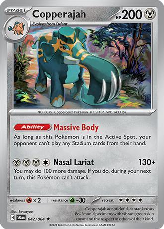 Copperajah 042/064 holo Shrouded fable, Hobby en Vrije tijd, Verzamelkaartspellen | Pokémon, Losse kaart, Nieuw, Foil, Ophalen of Verzenden