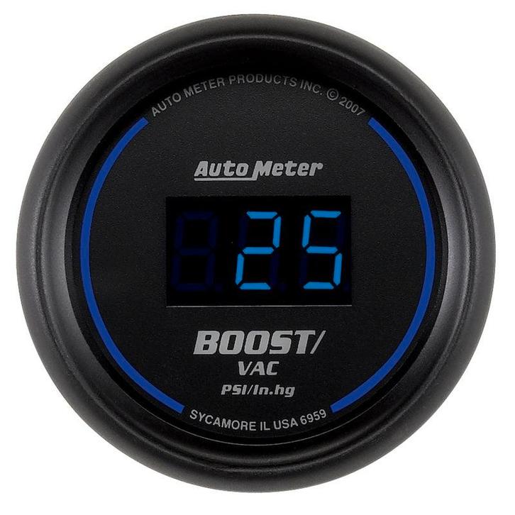 Autometer Cobalt Digital 52.4mm Black Vacuum/Boost Gauge -, Auto-onderdelen, Interieur en Bekleding, Ophalen of Verzenden