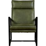 Leren fauteuil Square - Granada Moss (olijf/groen), Huis en Inrichting, Fauteuils, Nieuw, Ophalen of Verzenden, 50 tot 75 cm, Industrieel, Modern