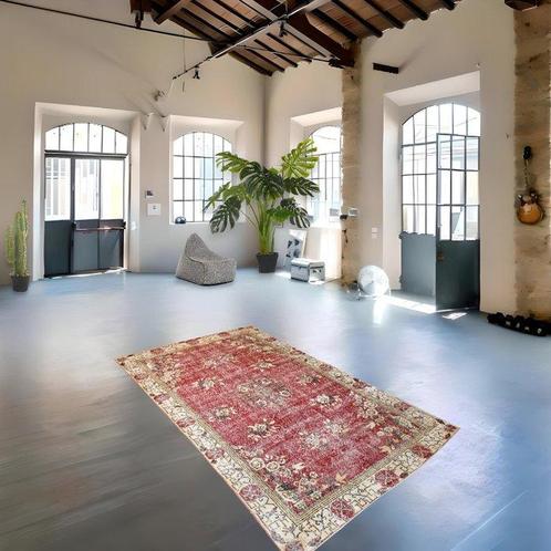 Rode vintage - Vloerkleed - 270 cm - 163 cm - met, Huis en Inrichting, Stoffering | Tapijten en Kleden