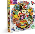 Purple Bird and Flowers Puzzel (500 stukjes) | eeBoo -, Nieuw, Verzenden