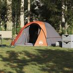 vidaXL Tent 4-persoons waterdicht grijs en oranje, Caravans en Kamperen, Tenten, Verzenden, Nieuw, Tot en met 2