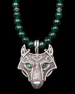 Smaragd-beschermende ketting-wolf, spirituele