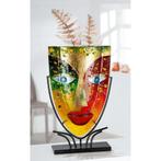 Glasart ovale design vaas Face Blue Eye, Verzenden, Nieuw