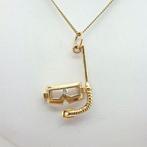 Ketting met hanger - 14 karaat Geel goud - Duikmasker -